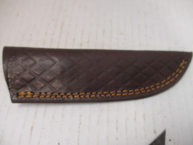 Textured Curved Fixed Blade with Resin Handle - 6