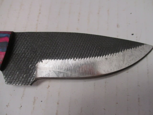 Textured Skinning Knife with Two-Tone Wood Handle - 2