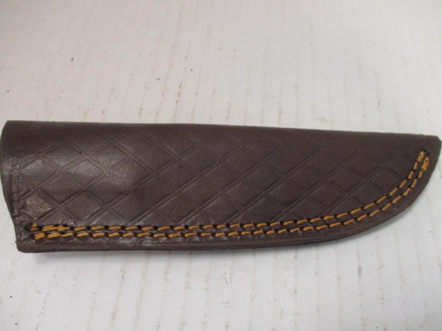 Textured Fixed Blade Skinning Knife with Two-Tone Wood Handle - 6