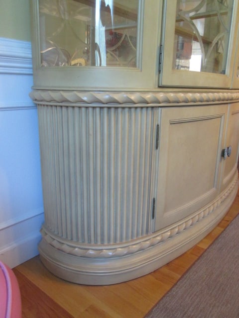 Hollywood Regency Neoclassical Style 2 Piece Curved Illuminated China Hutch - 5