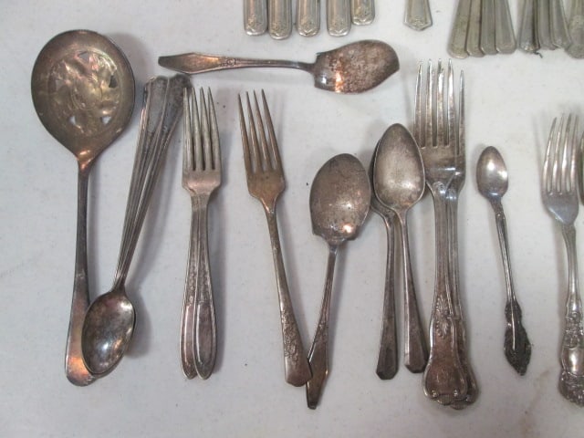 Grouping of Silverplated, Nickel Silver, Brazil Silver and 90 German Silver Flatware - 3