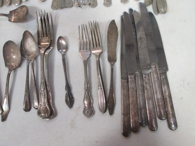 Grouping of Silverplated, Nickel Silver, Brazil Silver and 90 German Silver Flatware - 4