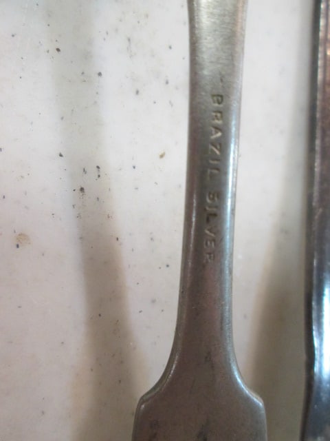 Grouping of Silverplated, Nickel Silver, Brazil Silver and 90 German Silver Flatware - 7