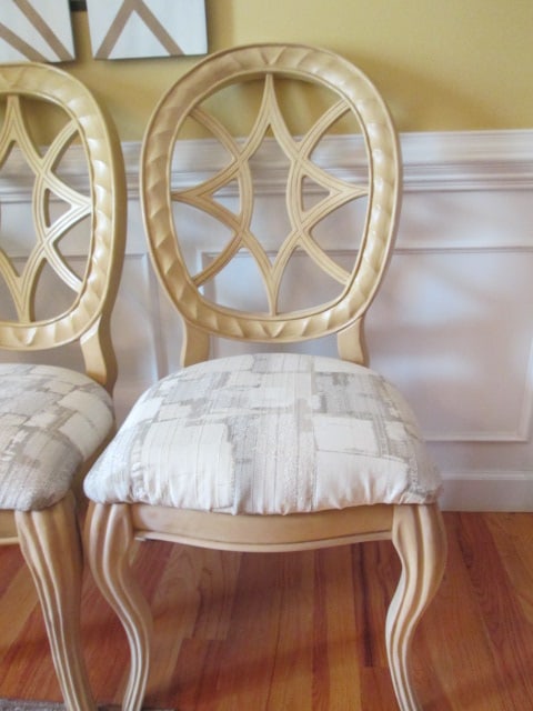 Hollywood Regency Neoclassical Style Banded Oak Table, Leaf, Arm Chairs and Side Chairs - 15