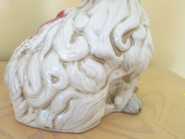 Pair of Staffordshire Style Ceramic Spaniel Dogs with Gilt Accents - 5