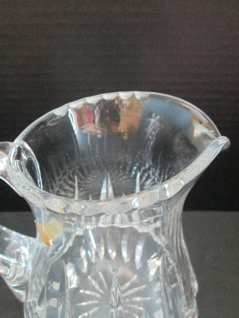 Vintage German Hand Cut Lead Crystal Pitcher - 3