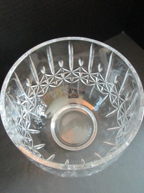 Large Crystal Hand Cut Biscuit/Cookie Jar with Faceted Globe Finial - 5