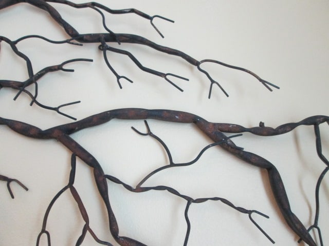 Bronzed Metal Tree Branch Wall Art - 3