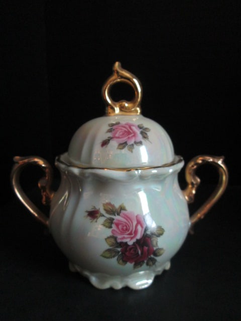 Vintage P.T. Tirschenreuth Bavaria German Porcelain Tea Set with Pearlescent Luster Finish - 8