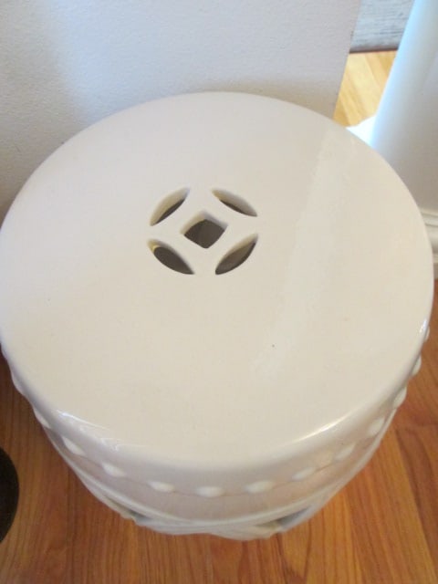 Ivory Ceramic Garden Stool - 3