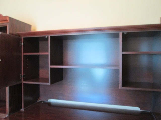 Miller Mahogany Finish 2 Piece Computer Desk with Bookcase Hutch - 14