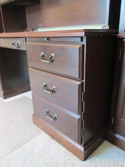 Miller Mahogany Finish 2 Piece Computer Desk with Bookcase Hutch - 6