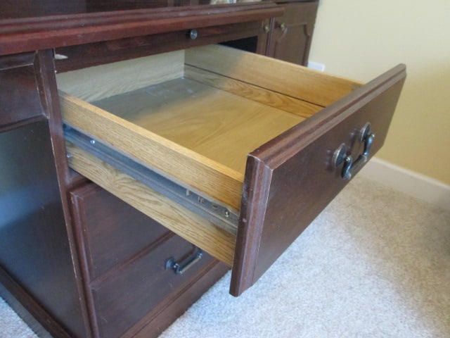 Miller Mahogany Finish 2 Piece Computer Desk with Bookcase Hutch - 9
