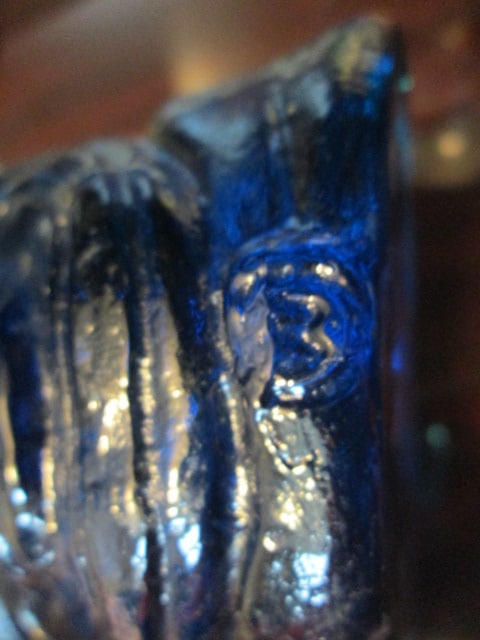Pair of Vintage Wheaton Blue Glass Clown Bookends with Three Turn of the 20th Century Books - 6