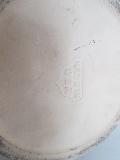 Basket Weave Design USA Stoneware Salt Glaze Vessel with Bail Handle - 3