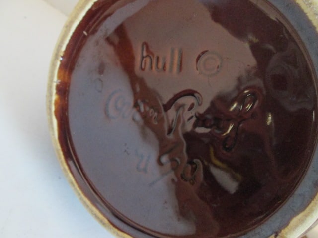 Vintage Hull Ovenware Brown Drip Bean Pot - 6