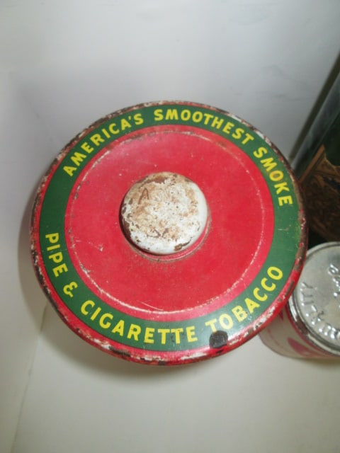 Vintage "Velvet" Tobacco Tin, "Tops" Mild Scotch Snuff Tin, "Blatz" Beer Bottle and - 3