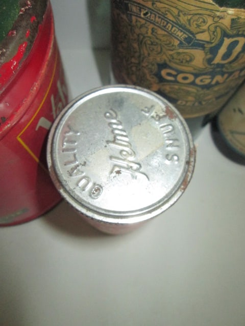 Vintage "Velvet" Tobacco Tin, "Tops" Mild Scotch Snuff Tin, "Blatz" Beer Bottle and - 5
