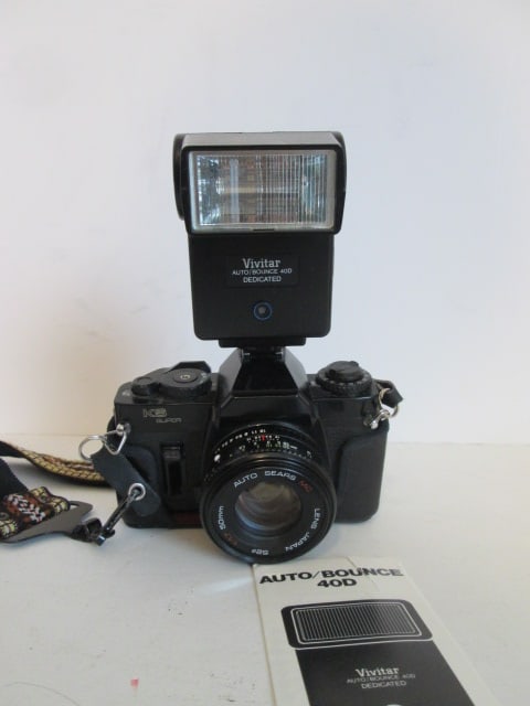 Sears KS Super 35mm Camera with Vivitar Flash (1 of 6)