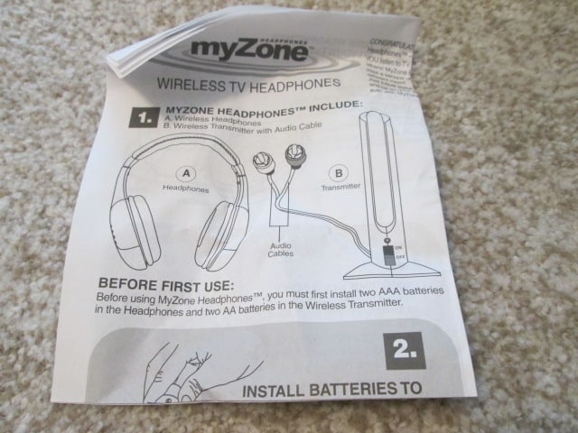 New Old Stock myZone Wireless TV Headphones - 5