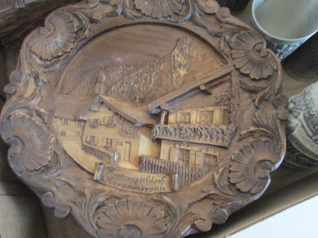 Grouping of Vintage European Carved/Embossed Souvenirs - 5