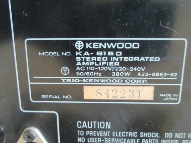 Kenwood Model KA-6150 Stereo Integrated Amplifier - 6