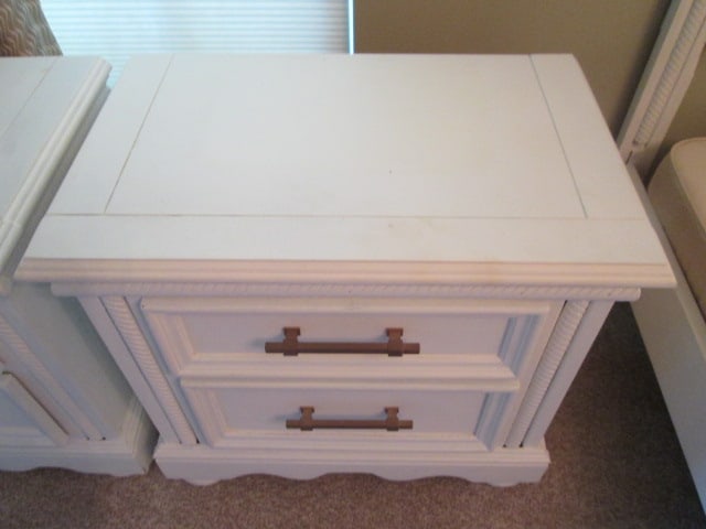 Pair of Dover Manor Painted Cream 2 Drawer Nightstands - 2