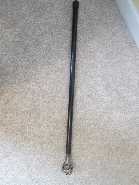Decorative Black Sword Cane with Silver Tone Talon & Orb Handle: Made in Pakistan, 35"h, concealed blade 21" long overall including talon handle