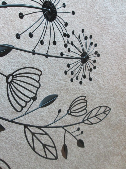 Flower Bouquet and Bird 3 Piece Metal Wall Art Set - 8