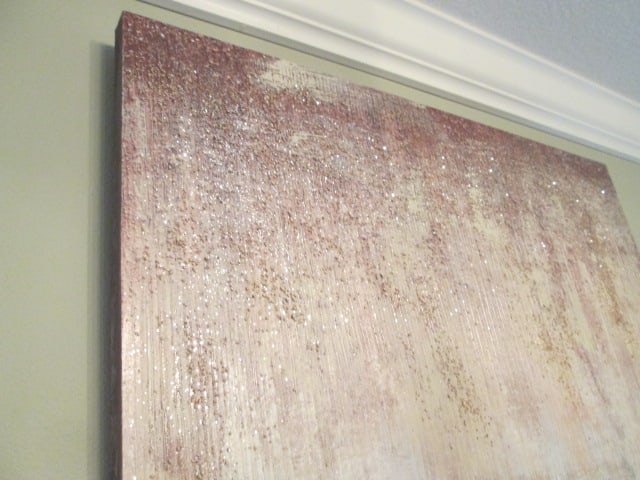 Textured Glitter Accented Abstract Stretched Canvas Artwork - 2