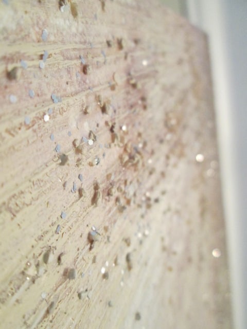 Textured Glitter Accented Abstract Stretched Canvas Artwork - 4