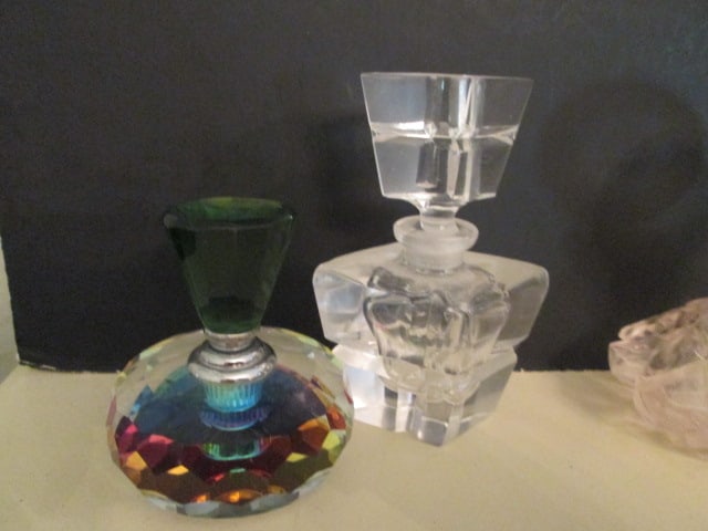 Four Art Glass Perfume Bottles - 4