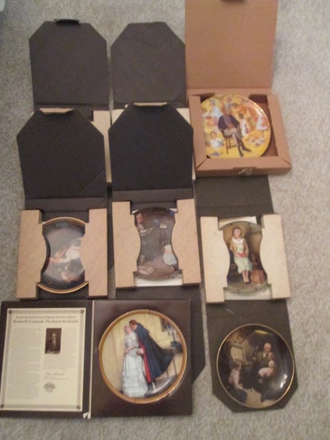 Eight Knowles "Norman Rockwell" Collector Plates (1 of 9)