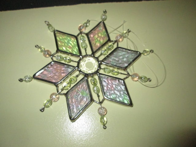 Enemaled Hummingbirds, Stained Glass Window Hangers, Crystal Bear Figurine, - 15