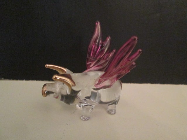 Enemaled Hummingbirds, Stained Glass Window Hangers, Crystal Bear Figurine, - 3