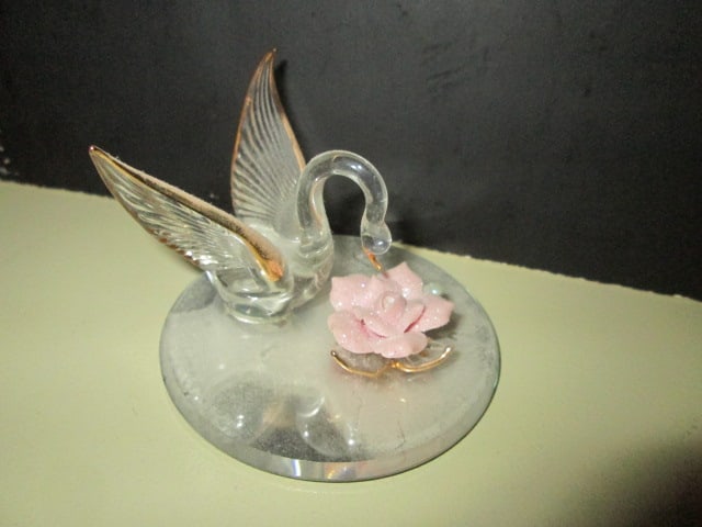 Enemaled Hummingbirds, Stained Glass Window Hangers, Crystal Bear Figurine, - 9