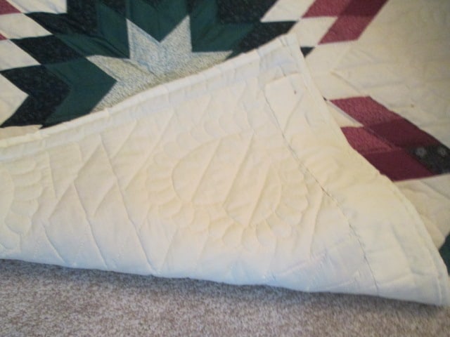 Hand Made Amish "Star of Bethlehem" Quilt Wall Hanging - 3