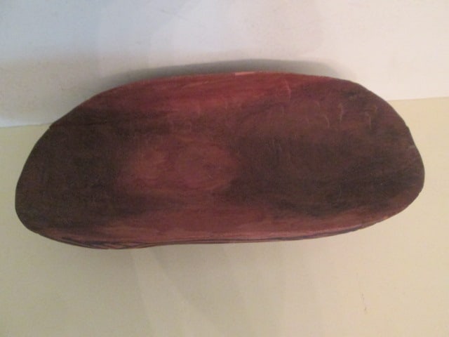 Carved Wood Tribal Bowl, Tribal Lizard Stone Bowl and Signed Studio Pottery Vase - 6