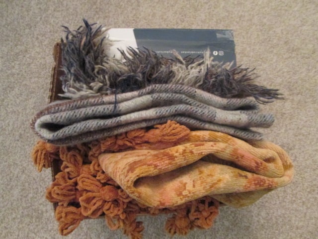 New Old Stock Berkshire Full/Queen Blanket, Wool Blend and Chenille Throws: .
