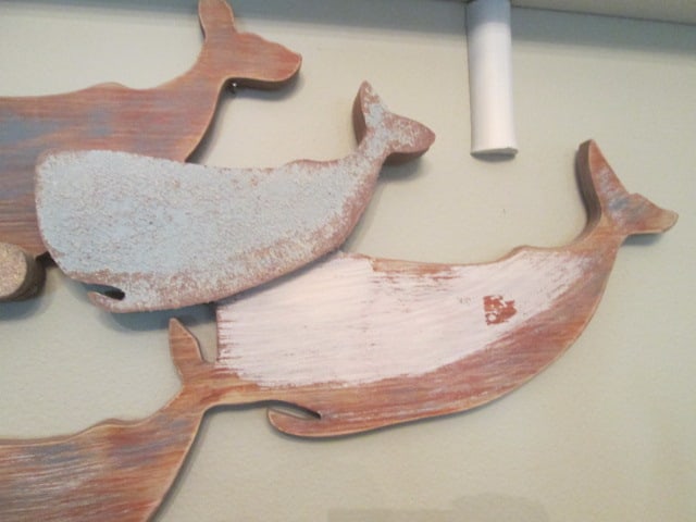Distressed Painted Dimensional Pod of Whales Wood Wall Art - 2