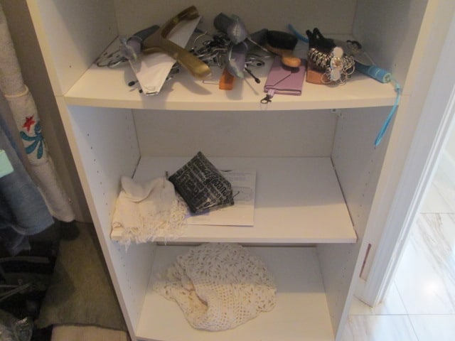 Contents of Walk-In Closet-Men's and Ladies Clothes, Wire Shoe Rack, Ladies Purses, - 12