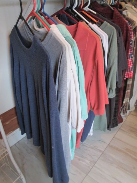 Contents of Walk-In Closet-Men's and Ladies Clothes, Wire Shoe Rack, Ladies Purses, - 3