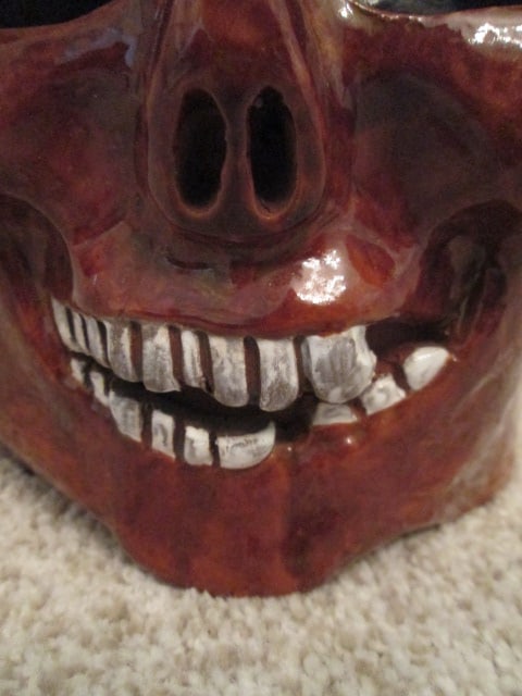 C&J Hayes Pottery Signed Southern Folk Art Face Jug - 2