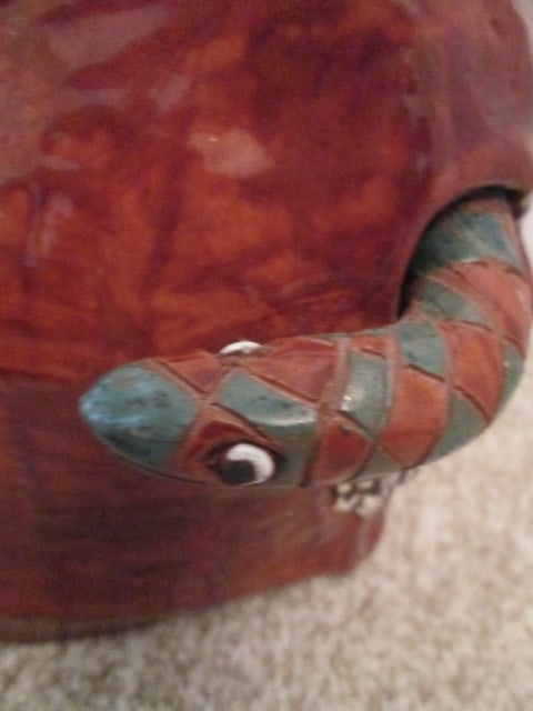 C&J Hayes Pottery Signed Southern Folk Art Face Jug - 4