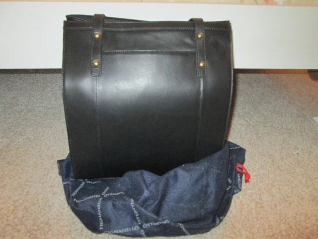 New with Tag Tignanello Black Oxford Tote Style Purse with Dust Bag: .