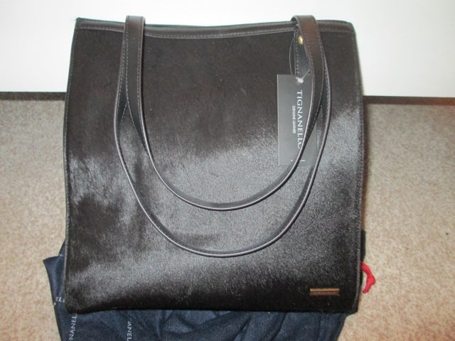 New with Tag Tignanello Black Oxford Tote Style Purse with Dust Bag - 2