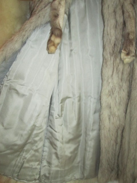 Vintage Norwegian Blue Fox Fur Jacket with Attached Natural Fur Paws at Collar - 3