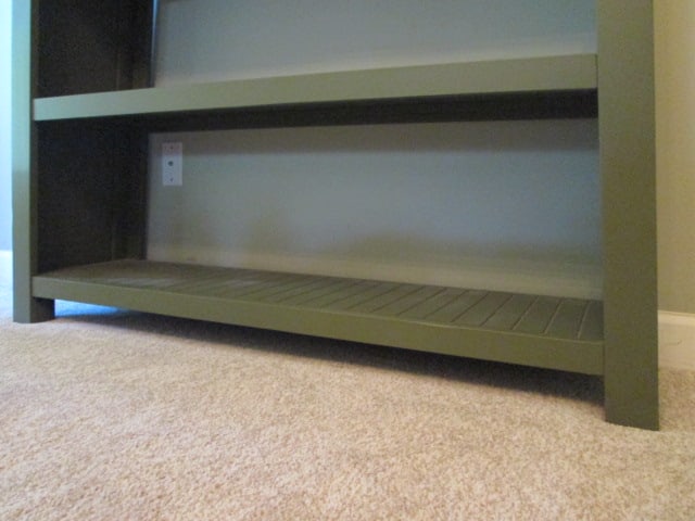 Painted Sage Green 5 Tier Stylized Pagoda Form Etagere Bookcase - 8
