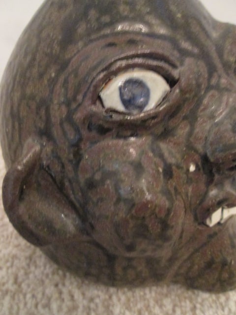 2006 Grace Nell Hewell Signed and Dated Southern Folk Art Face Jug - 2