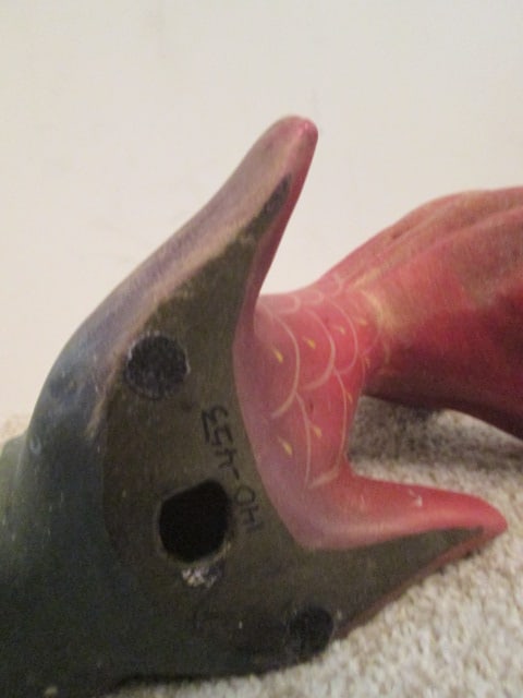 Colorful Handpainted Ceramic Fish Figure - 5